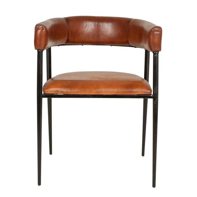 Riya Wing Back Arm Chair in Brown