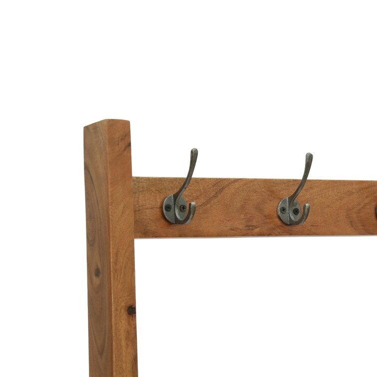 Bucy Wide Solid Wood Freestanding Coat Rack with Storage - Image 5