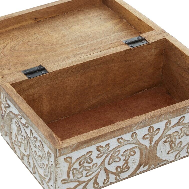Carved Tree Natural Decorative Box Set - Image 3