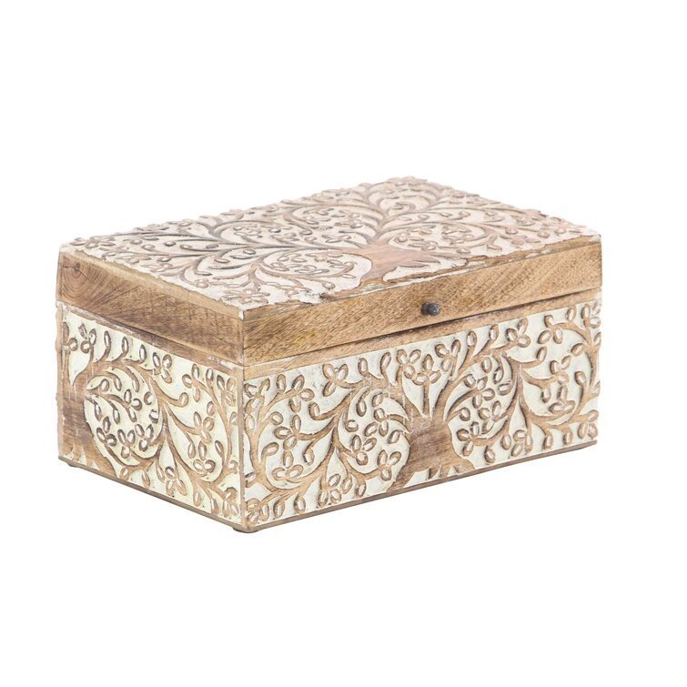 Carved Tree Natural Decorative Box Set - Image 5